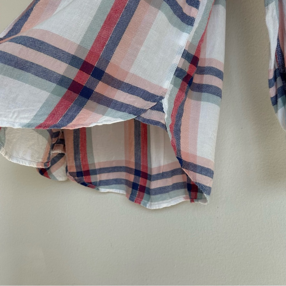 Rails Button-Up Plaid Top Linen Blend Top Charlie… - image 7